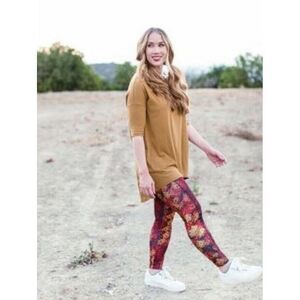 LulaRoe Women's‎ Irma High-Low Tunic Pullover Top Mustard Yellow Size XS